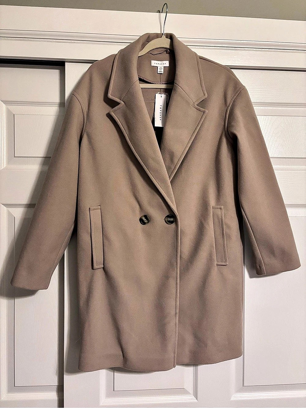 Topshop Women's Brown Coat US 6